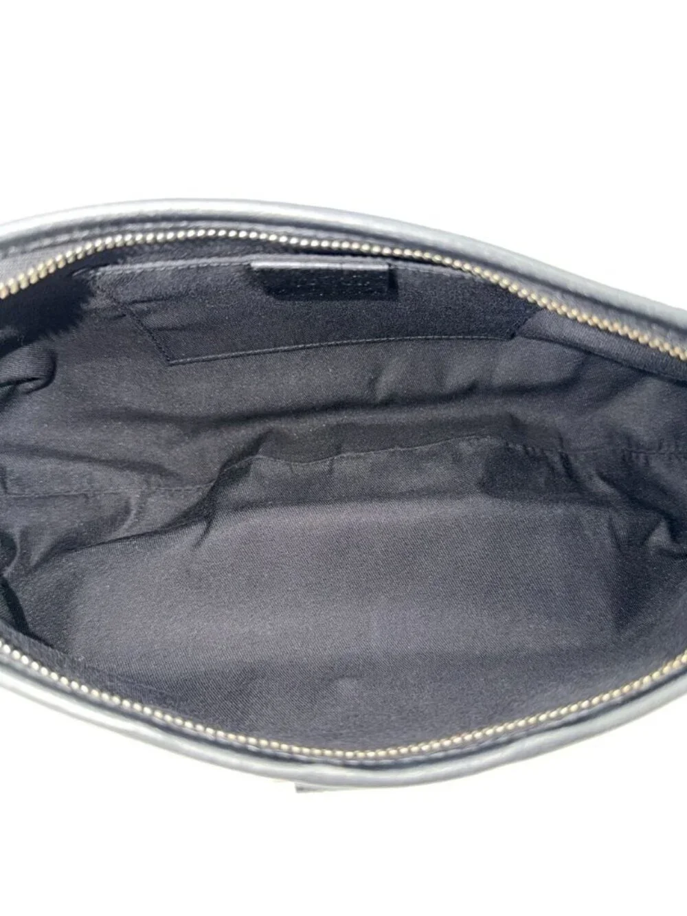 Gucci Handbag Abby GG Canvas Leather Black Gold